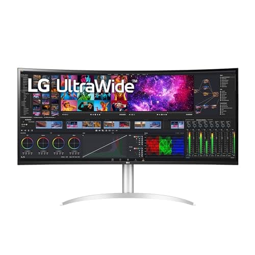 LG 40WP95C-W 40” UltraWide Curved WUHD (5120 x 2160) 5K2K Nano IPS Computer Monitor, DCI-P3 98% (Typ.) HDR10, Thunderbolt 4 w/ 96W PD, 3-Side Virtually Borderless Design Tilt/Height/Swivel Stand,Black
