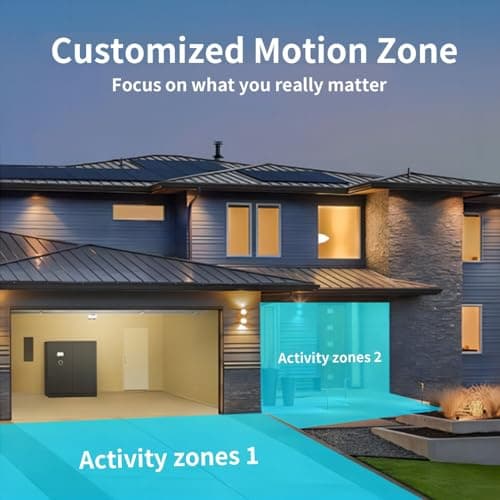 Luovisee 2K Solar Security Camera Wireless Outdoor,WiFi Cameras for Home Security Battery-Powered,Compatible with Alexa,360°PTZ Full Color Night Vision,PLR Alarm,2-Way Audio,Cloud/SD Storage 8