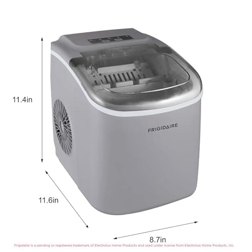 FRIGIDAIRE EFIC189-Silver Compact Ice Maker, 26 lb per Day, Silver 5
