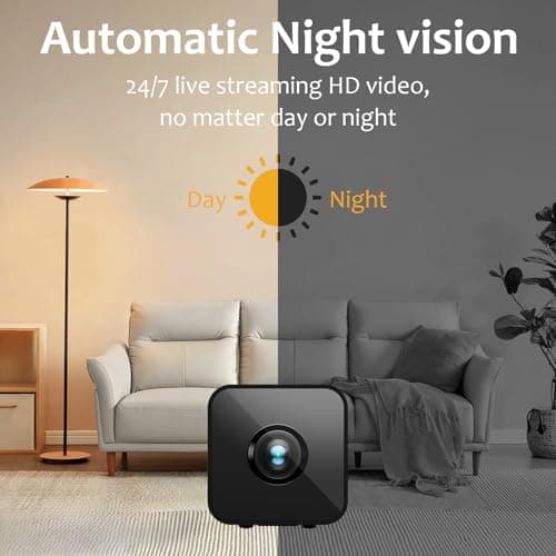 Terura 4K Mini Indoor Wireless Camera Micro Pet WiFi Small House Tiny Body Security Camera Nanny Smart Cameras,Night Vision Motion Detection Indoor Outdoor 6