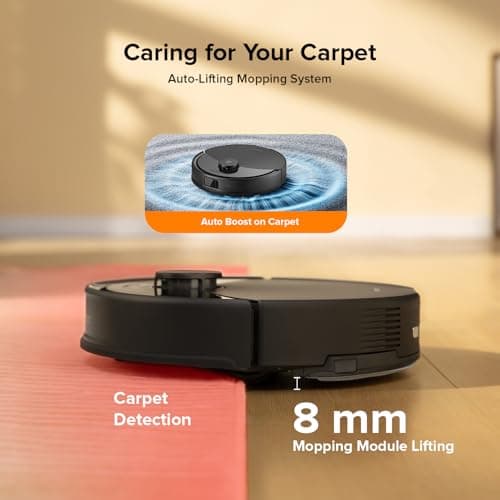 roborock Q10 X5+ Robot Vacuum and Mop, Self-Emptying, Hands-Free Cleaning for up to 7-10 Weeks, 10,000Pa Suction, Obstacle Avoidance, LiDAR Navigation, No-Go Zones, Black 8