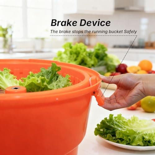 Hakka Restaurant Salad Spinner, 5 Gal/20 Qt Commercial Salad Spinner Large & Lettuce Dryer for Vegetable Friuts 5