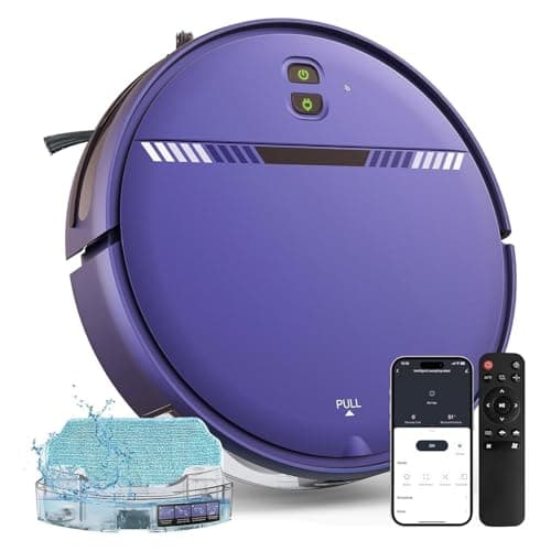 XIEBro Life Robot Vacuum and Mop Combo, Vaccum Robot 2 in 1 with WiFi/App/Voice, Schedule, Water Tank and Dustbin, Self-Charging, Slim, Ideal for Hard Floor, Pet Hair, Carpet