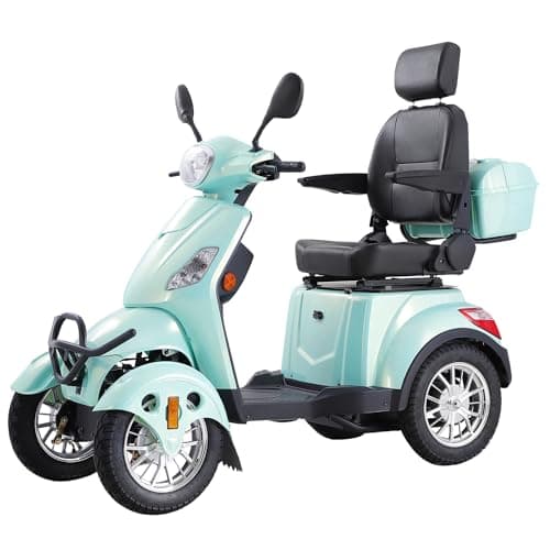 Mobility Scooter，Electric Mobility Scooter，Mobility Scooters for Adults，Heavy-Duty 4 Wheel Mobility Scooters，Heavy Duty Mobility Scooters for Seniors (xl-4l Green-6)