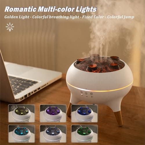 AChoice4U Essential Oil Diffuser 250ML Dancing Jellyfish Aromatherapy Diffuser Humidifier with 7 Colors LED Lights,Remote Control,Plug in for Bedroom,Office (White) 5