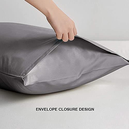 FLXXIE Body Pillow Cover - Super Soft Microfiber 20x54 Body Pillow Case - Envelope Closure, Wrinkle, Stain Resistant 20x54 Long Pillowcase, Dark Grey 5