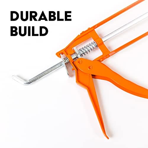 Heavy Duty Caulk Gun for Construction and Home Improvement - Dripless Caulk Gun, Hand Caulking Guns, Caulking Gun, Caulk Gun for Silicone, Gun Caulk, Sealant Gun by Mantium 9