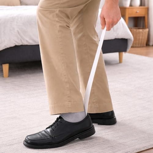 DMI Extra Long Handled Steel No Bend Shoe Horn, 24 Inches, White 6
