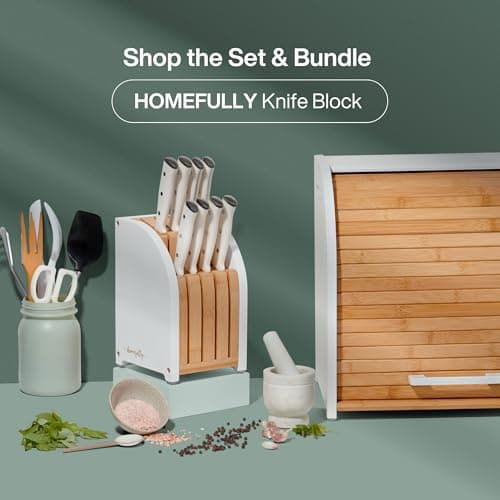 HOMEFULLY Bamboo Double Layer Bread Box for Kitchen Countertop, Roll Top Bread Box Wood, Extra Large for Kitchen Storage, Modern Bread Bin Wooden (White) 8
