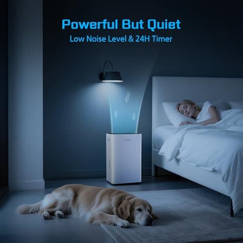 Candy 4500 Sq.Ft Dehumidifier for Basement,80 Pints Dehumidifiers for Home,Continuous/Sleep/Auto Mode,1.35 Gal Water Tank with Drain Hose,Portable & Wifi for Large Room,Bedroom,Bathroom,Garage,Laundry 8