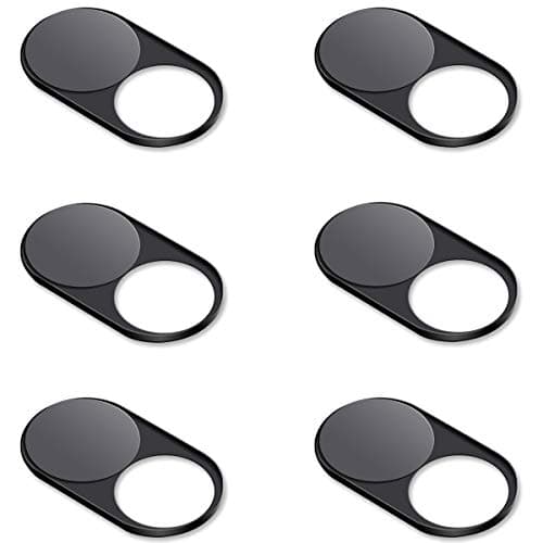 CloudValley Upgrade Magnetic Webcam Cover, [6-Pack] 0.023 inch Metal Camera Cover Slide for Mac, iPad, MacBook Pro, MacBook Air, Laptops, PC/Computer, Tablets, Web Blocker Protect Your Privacy