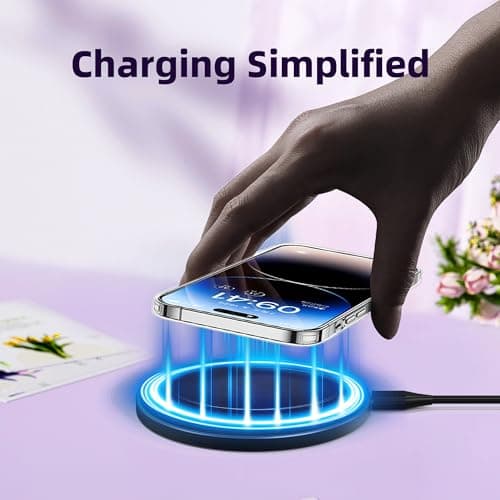 Wireless Charger Compatible with iPhone 17 16 15 14 13 12 11 Pro Max/Mini/Plus/XR/X/8, 15W Max Fast Wireless Charging Pad Mat for Samsung Galaxy S23/S22/S21/S20/S10, Galaxy Buds 7