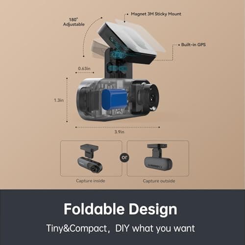 DDPAI 2.5K Dash Cam Front and Rear, 1600P+1080P FHD Dual Dash Camera for Cars with APP, Built-in WiFi, GPS, Night Vision, 24H Parking Monitor, WDR, 140° Wide Angle, G-Sensor, Support 256GB Max, N3 PRO 9