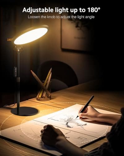 Ring Light with Stand for Zoom Meetings, 360° Rotate 10.5" Zoom Lighting for Computer Video Conference Light Desk Light, Full-Screen LED Lighting with Phone Holder for Live Streaming, Video Call 5