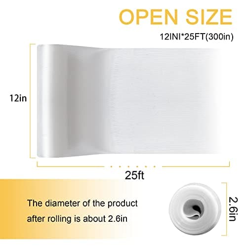 FEXIA Shelf Liners for Kitchen Cabinets, Shelf Liner, Drawer Liner, 12 Inch x 25 FT(300 Inch), Cabinet Liner Non Adhesive, Refrigerator Liners, Washable Oil-Proof Fridge Pads Shelves Drawer (Clear) 2