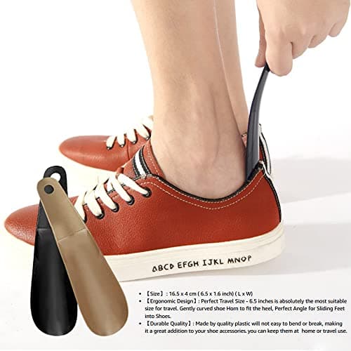 SKYPIA Shoe Horn Plastic Shoe Horn Travel Shoe Horn Shoe Helpers Travel Shoe Horn for Men and Senior Shoes Boots Shoe Horn Plastic Shoe Horns for Men (2 pcs) 8