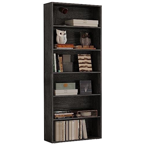 IRONCK Bookshelves and Bookcases Floor Standing 6 Tiers Display Storage Shelves 70 in Tall Bookcase Home Decor Furniture for Home Office, Living Room, Bed Room