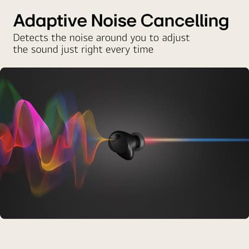 LG Tone Free T80 Dolby Atmos True Wireless Earbuds with Adaptive Noise Cancelling, IPX4 Water Resistant, Up to 36 Hours of Battery Life, Black 6