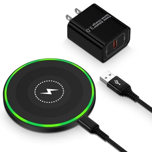 15W Wireless Charger Fast Charging Pad for Motorola Moto G Power 2026/razr+/G Stylus 5G 2025/Edge+, Android Wireless Charging Station with 18W Adapter for Samsung Galaxy S26 S25 Ultra S24 FE, Pixel 10