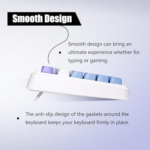 Bangsanth Wireless Keyboard, RGB Gaming Keyboard, Tri-Mode BT5.0/2.4GHz/USB-C, 99-Key Creamy, Anti-ghosting Keys, Compatible with PC, Mac, Gaming Consoles 6