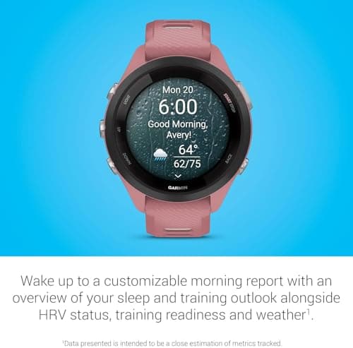 Garmin Forerunner 265S Running Smartwatch, Colorful AMOLED Display, Training Metrics and Recovery Insights, Light Pink and Powder Gray (Renewed) 5