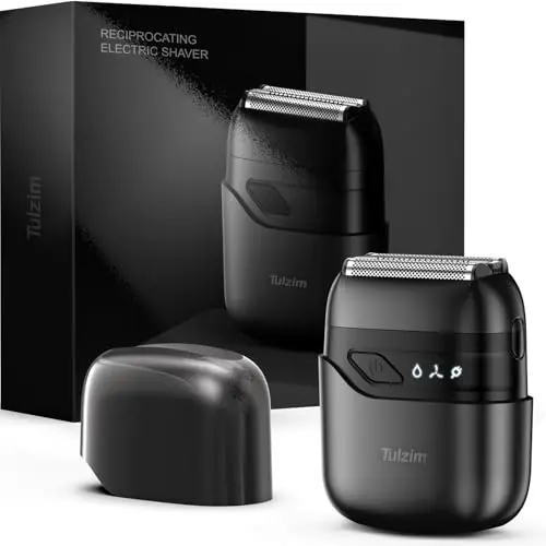 Mini Electric Razor, Electric Shaver for Men,Upgraded Foil Shaver with 3 Blade Heads IPX7 Waterproof Wet/DryUSB Rechargeable LED Display