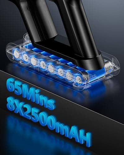 Cordless Vacuum Cleaner, 45Kpa 550W 65Mins Self-Standing Vacuum Cleaners for Home, Stick Vacuum with Touch Screen, Anti-tangle Brush, Rechargeable Vacuum Cordless for Pet Hair, Carpet, Hardwood Floor 5