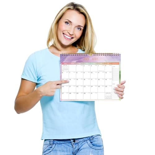 Lbylyhxc 2027 Calendar - Includes January 2027 to June 2028-18 Monthly Wall Calendar 2027, 11 x 8.5 Inches.Thick Paper with Julian Dates and Block for New Year and Christmas Presents (Wall Calendar Colorful) 6