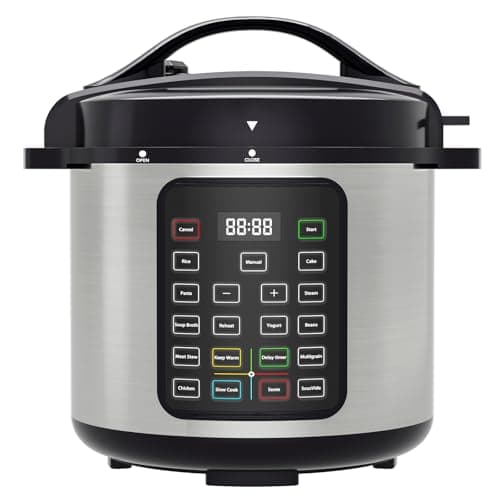 OLIXIS Electric Pressure Cooker 8 Quart Stainless Steel Multi Cooker Electric for Pressure 16-in-1 Rice, Steamer, Yogurt Maker, Slow Cook,Meat Stew, Cake, Saute, Multigrain