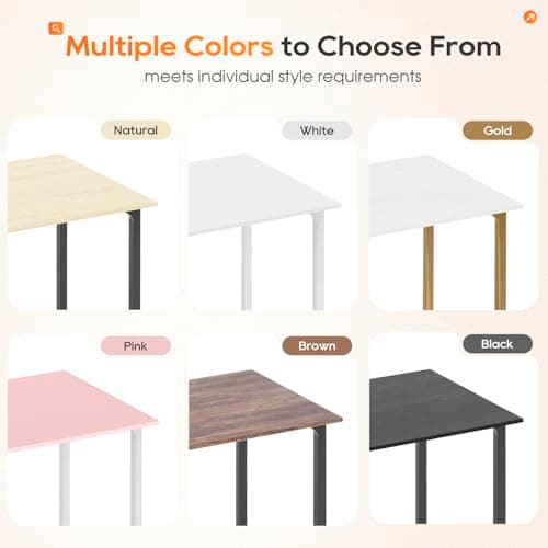 PayLessHere | 32 Inch Computer Desk | Brown | Office Desk with Metal Frame, Adjustable Feet | Water-Resistant, Scratchproof Surface | Sturdy Writing Table for Home Office or Study | Pack of 1 7