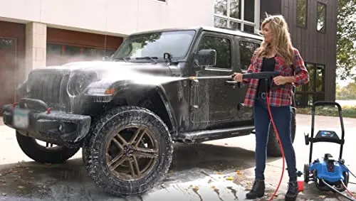 AR Blue Clean BC2N1HSS Electric Pressure Washer-2300 PSI, 1.7 GPM, 13 Amps Quick Connect Accessories, 2 in 1 Detachable Cart, On Board Storage, Portable Pressure Washer, High Pressure, Car, Patio 6