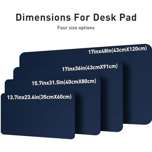 Aothia Leather Desk Pad Protector, Mouse Pad, Office Desk Mat, Non-Slip PU Leather Desk Blotter, Laptop Desk Pad, Waterproof Desk Writing Pad for Office and Home(Dark Blue,31.5" x 15.7") 8
