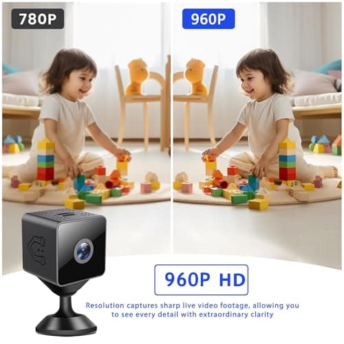 Mini Wireless Magnetic 2026 HD Camera Small Home Security WiFi 960P Micro Nanny Cam with Motion Detection,Cloud & SD Storage,Night Vision,Wide Angle Tiny Cameras for Home Baby Office Indoor Outdoor 6