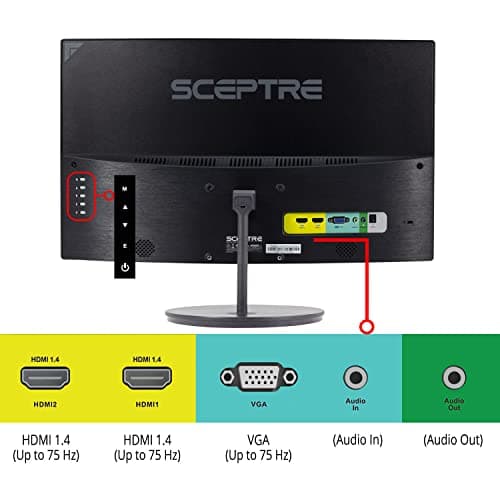 Sceptre Curved 24-inch Gaming Monitor 1080p R1500 98% sRGB HDMI x2 VGA Build-in Speakers, VESA Wall Mount Machine Black (C248W-1920RN Series) 5