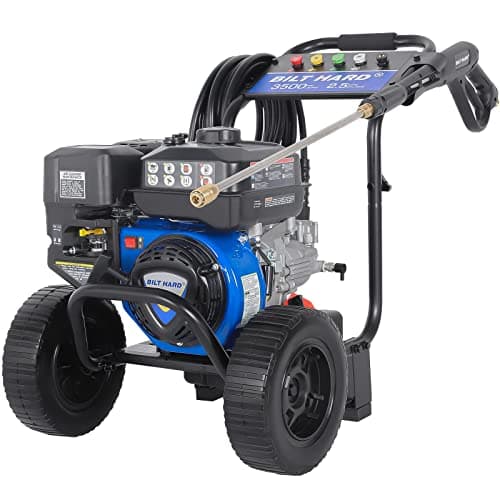 BILT HARD Gas Pressure Washer, 2.5 GPM 3300 PSI Axial Pump Gas Power Washer Heavy Duty, 4-Cycle 224cc Engine, Include Spray Gun and Wand, 5 QC Nozzle Tips, 3/5"×25' Hose