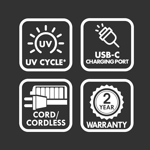 BaBylissPRO UVFOIL UV-Disinfecting Metal Double Foil Shaver, UV-Disinfecting Lid, Lithium-Ion Battery with Over 5.5-Hour Runtime, Black 6