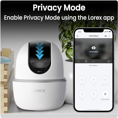 Lorex Pan & Tilt Indoor Wi-Fi Security Camera | 360° Pan & Tilt | Person Detection | Two-Way Talk | Person Detection | IR Night Vision | No Monthly Fee | Pre-Installed 16GB MicroSD 6