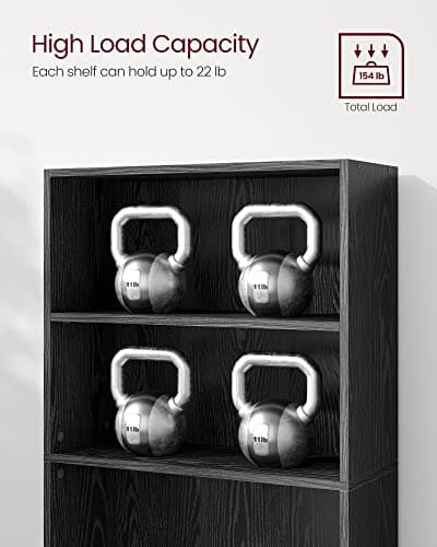 VASAGLE CUSTOS Collection - Bookshelf, 6-Tier Bookcase, Book Shelf, Open Storage Shelf, 9.4 x 23.6 x 63.3 Inches, for Living Room, Home Office, Dinning Room, Ebony Black ULBC166T56 9