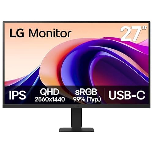LG 27U631A-B 27-inch QHD (2560 x 1440) IPS Computer Monitor, 100Hz, 5ms, HDR10, Reader Mode, Flicker Safe, HDMI, USB Type-C 15W PD, Black