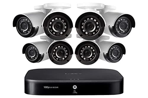 Lorex 1080p Full HD 8-Channel Security System with 1 TB DVR and Eight 1080p Night Vision Bullet Cameras with Smart Home Voice Control, LORDP18182NAE