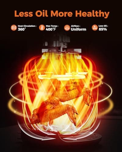 Bear Small Air Fryer 2.1 QT, Mini Airfryer Adjustable Time&Temp Control, Compact Size Space Saving for 1-2 People Quick Healthy Meals Snack in Minutes with Nonstick Basket 5