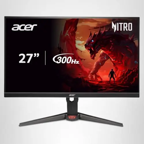 acer Nitro 27" WQHD 2560x1440 IPS PC Gaming AMD FreeSync Premium | 300Hz | Up to 0.5ms | 99% sRGB | DisplayHDR 400 | ErgoStand | VESA Mounting | 1 x DP 1.4 & 2 x HDMI 2.1 | XV272U F3bmiiprx 15