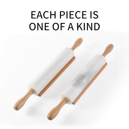 Koville Marble Rolling Pin, Non-Stick African Stone Polished Dough Roller, Pasta, Dumpling, Ravioli, Fondant, Pie Crust, Kitchen Baking Pastry Tools(Namib Fantasy) 5