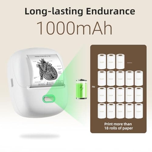 ORGSTA Sticker Printer Mini Printer S002 PrintPods Bluetooth Portable Sticker Maker with 1 Roll Paper Thermal Inkless Label Maker Machine Impresora Portátil Instant Print for Notes, Journal, DIY, Gift 7