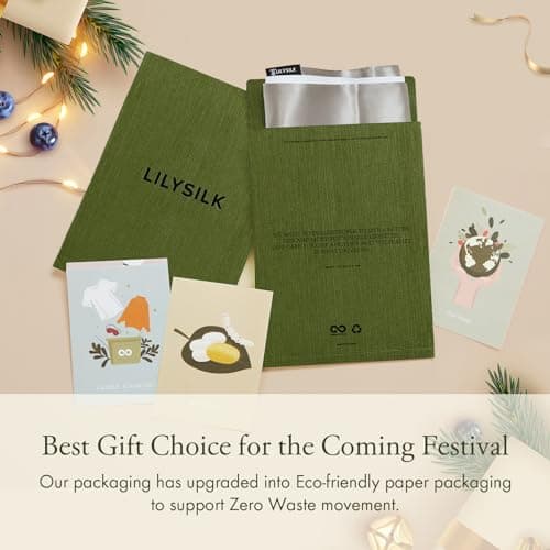 LILYSILK Natural Silk Pillowcase for Hair and Skin with Cotton Underside Standard 20x26 Inch Silvergray 1pc 19 Momme 7