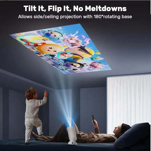 Mini Projector with WiFi & Bluetooth,1080P Supported 300Lumen Portable Projector for iPhone/Android/TV Stick, Mini Projector with Hdmi Remote and Speaker for Bedroom Wall 5