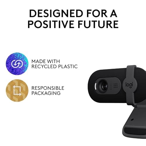 Logitech Brio 101 Full HD 1080p Webcam for Meetings, Streaming, Desktop, Laptop, PC - Built-in Mic, Shutter, Works with Zoom, Microsoft Teams, Nintendo Switch 2’s new GameChat Mode, USB-A,-Black 8