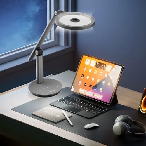 Honeywell Desk Lamp for Home Office, H6 Sunturalux™ Eye-Caring Led Desk Light, 800LM Dimmable Desk Lamp with Timer, Touch Control Tall Desk Reading Light, Table Lamp for Circle Webcam, Study, Bedroom 8