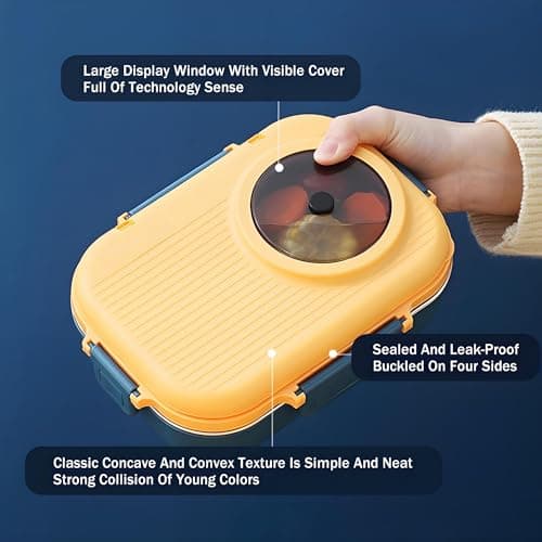 Ausenzup Bento Lunch Box, 304 Stainless Steel Portable Leakproof Lunch Food Containers Set with 3 Compartment for Adults - with Chopsticks Spoon Soup Bowl Gift for Friends, Family (Green) 6