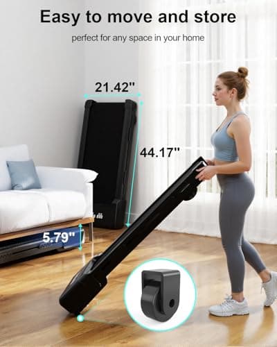 SupeRun Walking Pad with 9% Auto Incline, Under Desk Treadmills for Home and Office Small Space, 2.5 HP Portable Mini Jogging Machine with APP and Remote Control and LED Display, 300 Lbs Capacity 9